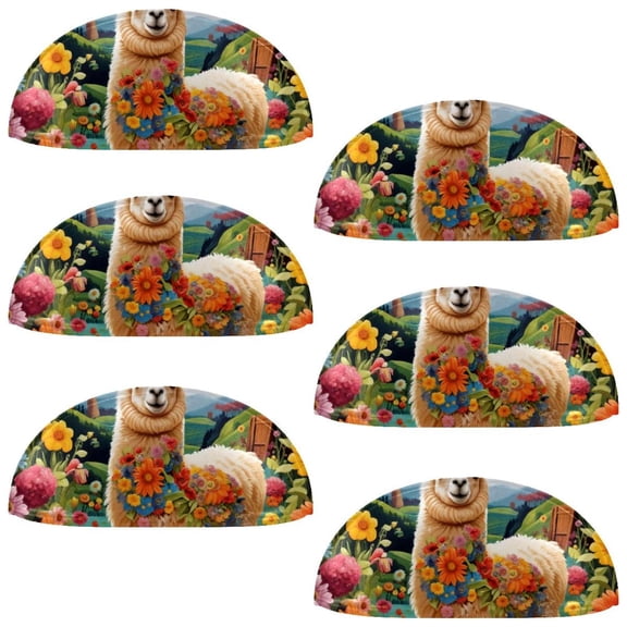 PhooArto 6 Pcs Cup Drawer Pulls, Sunflower Butterfly Alpaca Shell Shape Handles Cabinet Knobs for Dresser Cupboard Closet Wardrobe with Screws