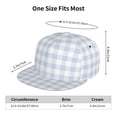 thumbnail image 5 of Goofa Blue Checkboard Printed Men's Baseball Cap,Straight Brim Hat,Golf Dad Hat,Versatile Style,Sun Protection Cap,Travel Hat, 5 of 9