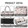thumbnail image 4 of Large Capacity Tote Bag,White Christmas Santa Pattern Handbag Fashion Luxury Tote Bag,15.7"x13"x 5.1" Inches,Laptop Compatible, 4 of 6