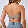 thumbnail image 3 of Versatile Strapless Bustier Bra for Seamless Support and Lightweight Comfort | Side Closure Bandeau Push-Up Top for All-Season Wear and Daily Leisure, S, Grey, 3 of 5