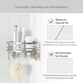 thumbnail image 3 of Better Homes & Gardens StyleGrip™ Corner Suction Mount Shower Caddy w/Hooks, Satin Nickel, 3 of 10
