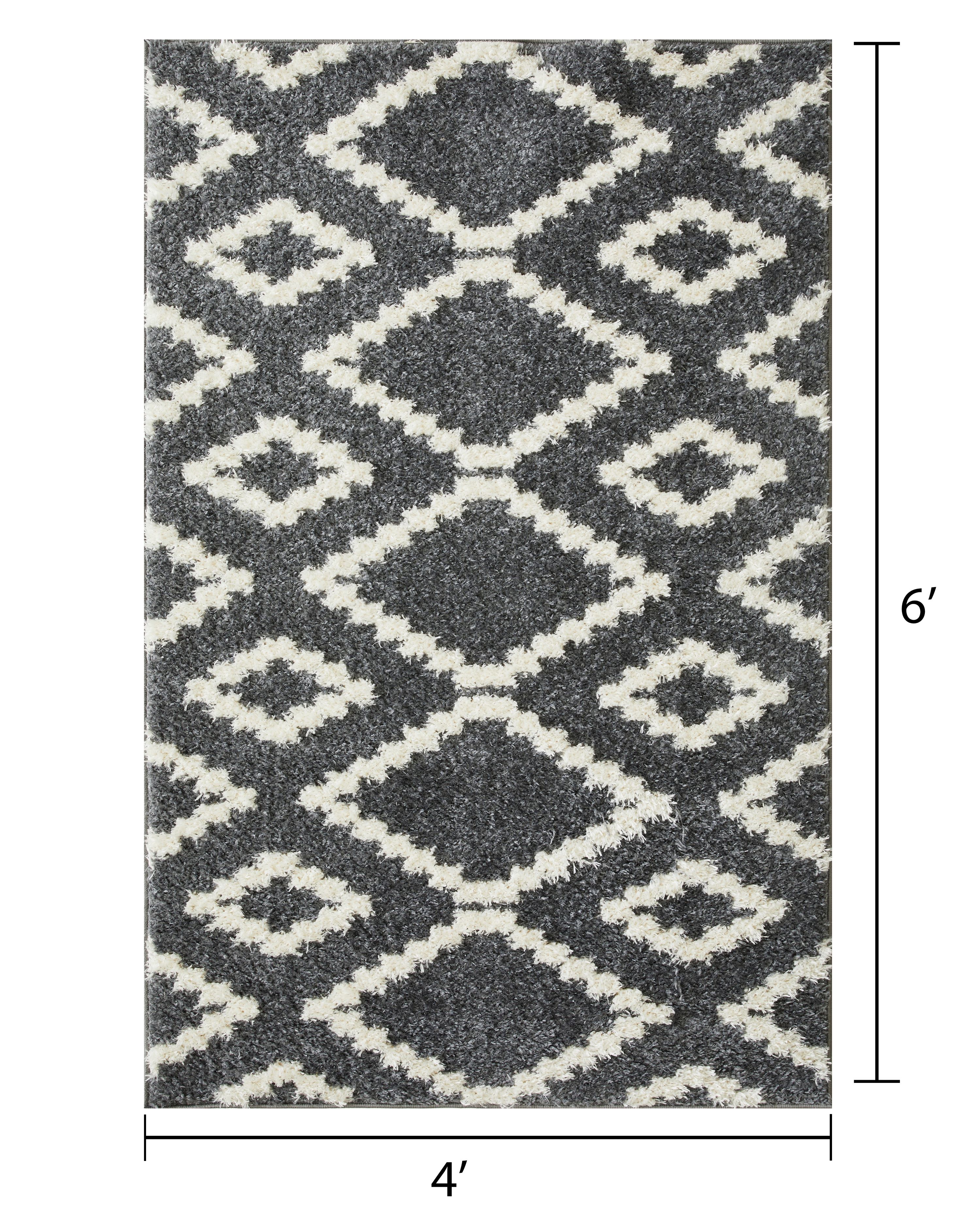 Loomaknoti Vemoa Aslayn 4' x 6' Blue Geometric Indoor Area Rug