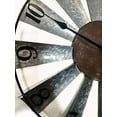 thumbnail image 6 of 24 Inch Modern Farmhouse Clock Large Metal Windmill Clock for Walls Indoor Outdoor Home,Galvanized Metal Decor Wall Clock Distressed, 6 of 9