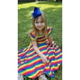 thumbnail image 4 of Flutter Sleeve Rainbow Twirly Dress, 4 of 11