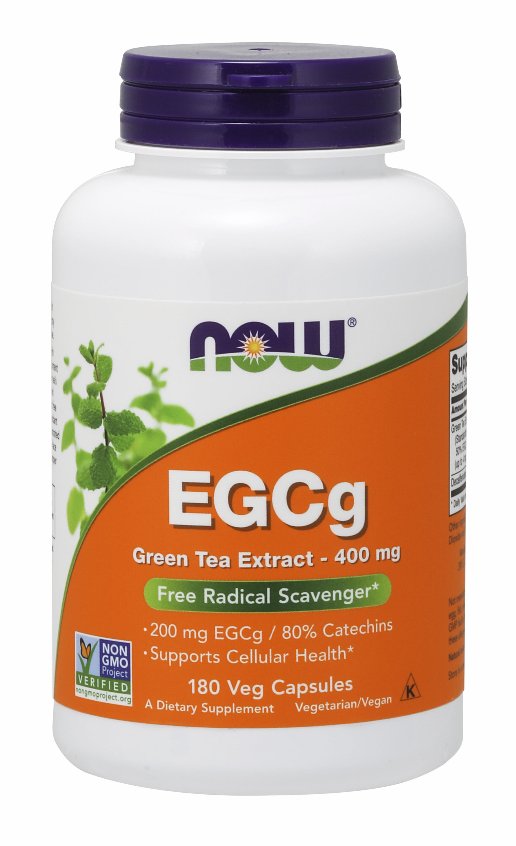 NOW Supplements, EGCg Green Tea Extract 400 mg, Free Radical Scavenger