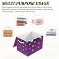thumbnail image 6 of Yayeee Collapsible Cube Storage Bin with Lid Fabric Closet Decorative Basket with Handles, Love in The Clouds, 6 of 7