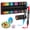 24 Colors, variant on 24 Colors Acrylic Paint Markers, Dual Tip with Fine Tip and Brush Tip Pens for Stone, Wood, Calligraphy, Canvas, Ceramic, Metal, Glass, Rock Painting, DIY Crafts Art Supplies Kit
