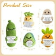 thumbnail image 2 of Positive Crochet Doll,Emotional Support Crochet Gift,5PCS Encouragement Support Vegetables and Fruits Knitted Dolls with Positive Card$$Home Decor, Kitchen, & Other, 2 of 7