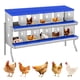 thumbnail image 1 of QinaQin Caja nido para gallinas de 6, 8 o 10 huecos, fabricada en acero galvanizado resistente al óxido, fácil recolección de huevos y limpieza, 1 of 7