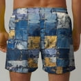 thumbnail image 4 of guisaled Big And Tall Swim Trunks For Men Swim Shorts for Men Quick Dry Elastic Waisted Swim Trunks Summer Lightweight Loose Fit Patchwork Hawaii Beach Swim Buttom, 4 of 6