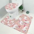 thumbnail image 2 of Great Pyrenees Dog and Pioneer Flower Bathroom Rugs Sets 3 Piece,Toilet Cover Set,Absorbent Non Slip Bathroom Mats Sets with U-Shaped Contour Rug Toilet Rug Set, 2 of 5