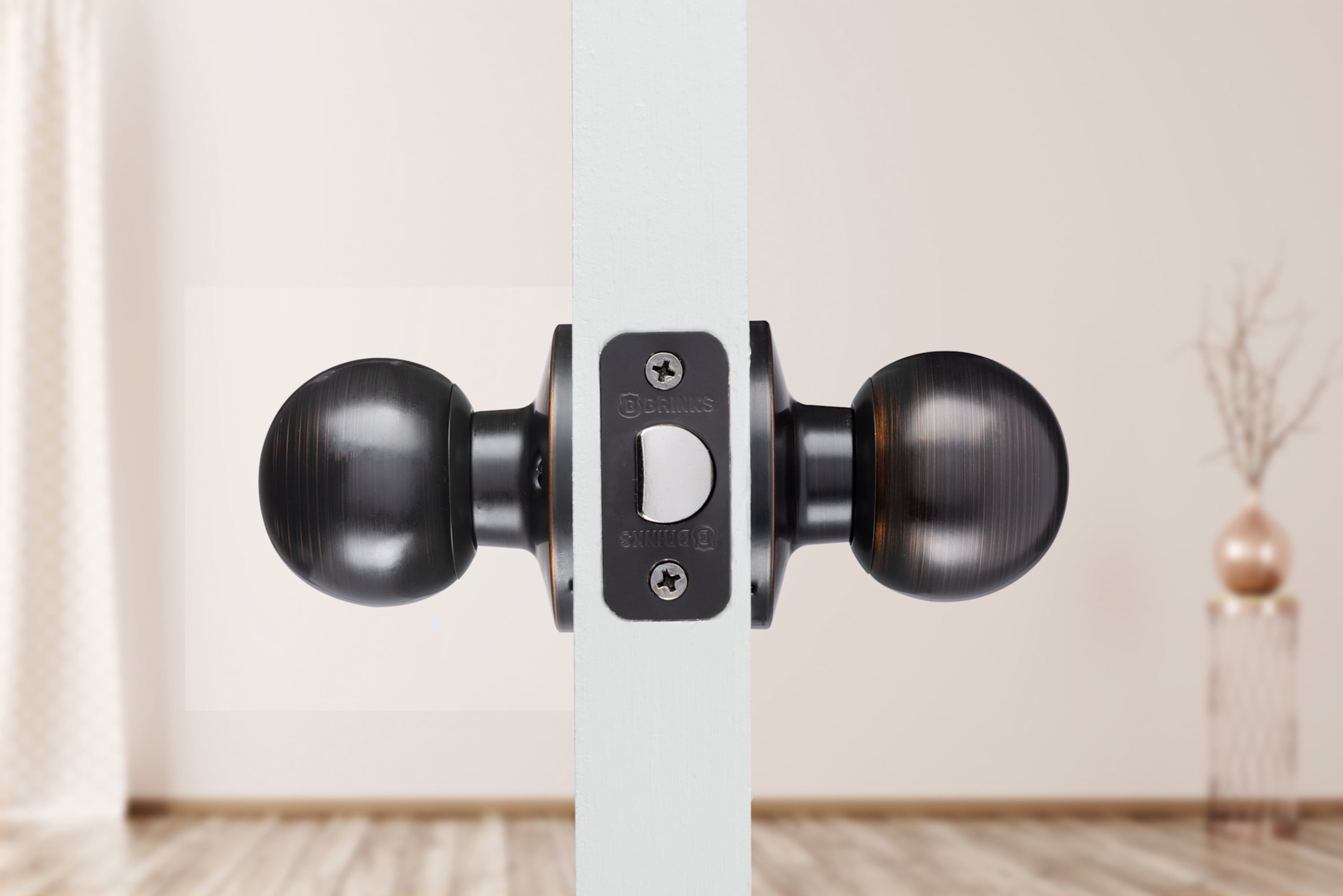 Brinks E2425122 Raleigh Passage Door Knob Set - Black