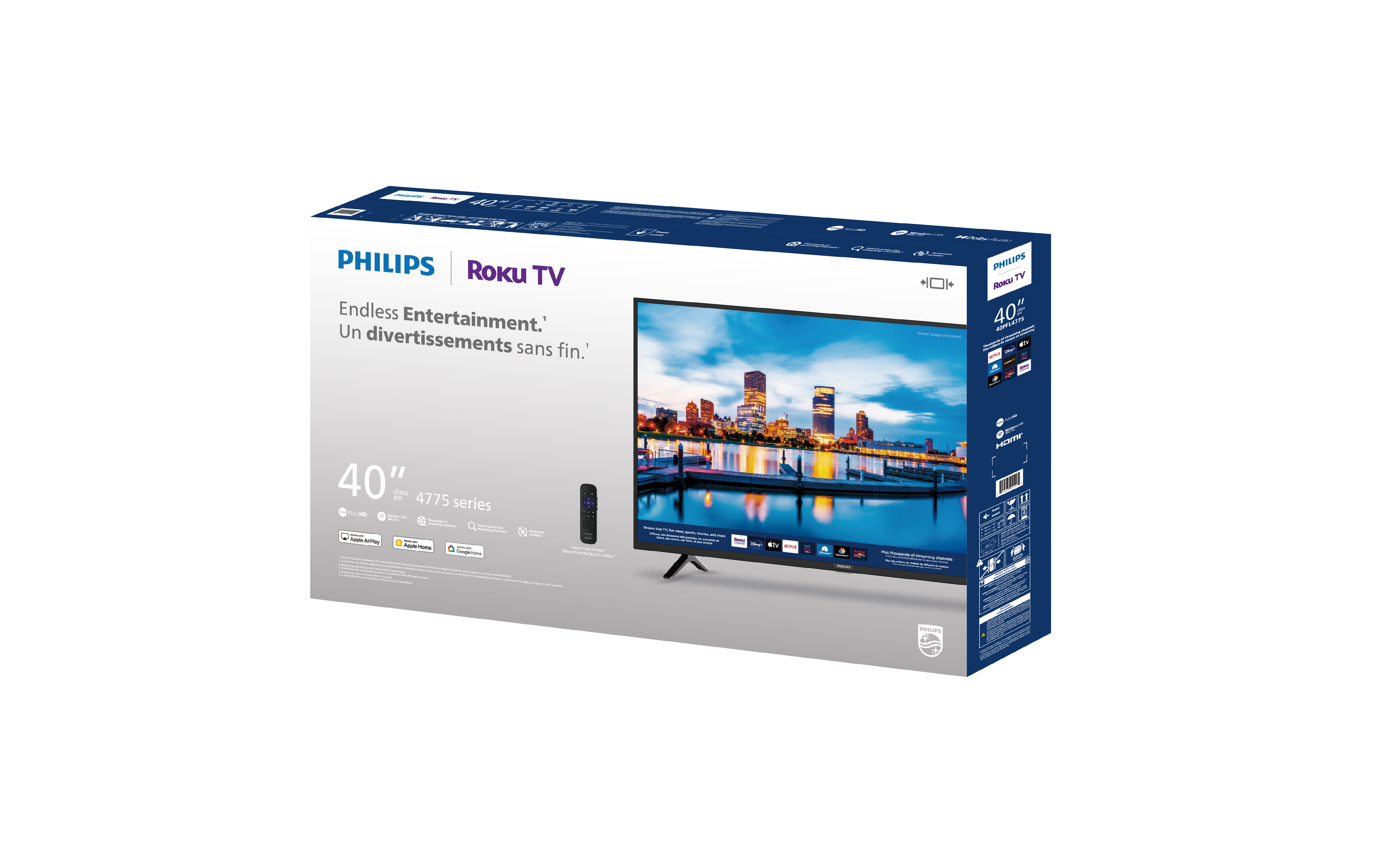 Skyldfølelse Skygge fødsel Philips 40" Class FHD (1080p) Roku Smart LED TV (40PFL4775/F7) - Walmart.com