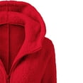 thumbnail image 5 of IROINNID Shearling Jacket for Women Solid Winter Autumn Warm Zip Closure Jacket with Pocket Hooded Shearling Coat,Red, 5 of 6
