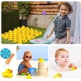 thumbnail image 4 of 9 patos de goma amarillos, patitos clásicos chirriantes y flotantes, juguetes flotantes de vinilo mate para la hora del baño del bebé, patos clásicos (9 patos), 4 of 5