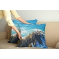 thumbnail image 3 of Ambesonne Travel Throw Pillow Cover 2 Pack, Austalian Cliffs by Sea, 24", Navy Brown, 3 of 6