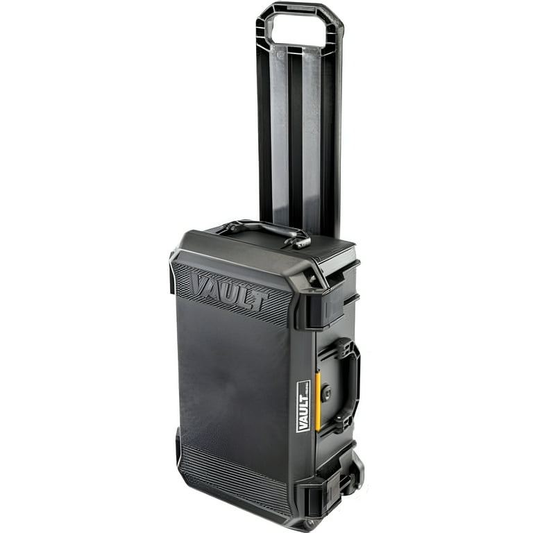 Pelican V525 Vault Rolling Case with Foam, Black - Stainless Pelican V525 Vault Rolling Case with Foam, Black - Stainless