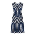 thumbnail image 5 of VBVC Women's Floral Print Sleeveless Fit and Flare Midi Dress , Ladies' Crew Neck Casual Summer Dress , Beach Vacation Flowy Sundress For Women,Blue,S-2XL, 5 of 7
