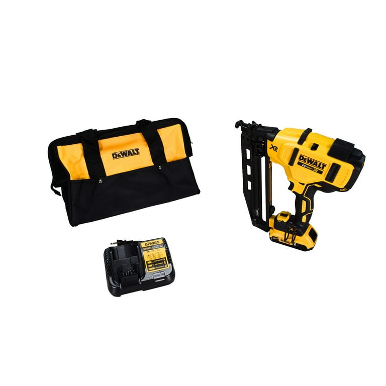 DeWalt XR 16 Ga. Cordless 20 deg. Angled Finish Nailer Kit 20 volt –  Teamero Store Demo