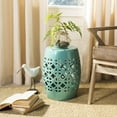 thumbnail image 2 of Safavieh Circle Lattice Ceramic Garden Stool in Robbins Egg Blue, 2 of 3
