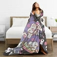 thumbnail image 5 of Kuromi Blanket, Anime Throw Blanket For Couch Sofa Bed, Soft Cozy Lightweight Warm Flannel Blanket, Home Decor, Anime Gifts For Boys Girls Kids Teens, 60"X50", 5 of 9