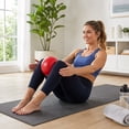 thumbnail image 5 of 9.8IN Mini Exercise Yoga Ball, Anti-Burst Small Pilates Ball, Soft PVC Core Stability Ball for Home Workout, Physical Therapy, Stretching, Postpartum Training,Black, 5 of 5