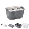 thumbnail image 4 of Bewildely Contenedor escurridor de alimentos frescos, cesta de almacenamiento de frutas y verduras, contenedor organizador para refrigerador Organizadores de utensilios de cocina 3.5L Bewildely HA026893-01, 4 of 6
