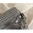thumbnail image 6 of Kukuzhu Rhinestone Clutch for Women Sparkling Chain Evening Handbags Silver Purse Bling Hobo Handbag for Wedding Cocktail Party, 6 of 8