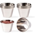 thumbnail image 1 of Fit Préparation de Repas [12 Pack Tasses à Sauce en Acier Inoxydable 2.5 oz, Ramequins en Métal Réutilisables, Bols à Condiments de Qualité Commerciale, Tasses à Portions Individuelles, Petites Tasses Rondes au Jus pour Maison, Restaurant, 1 of 7