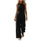 thumbnail image 2 of Neewe Two Piece Sets for Women Summer Outfits Lounge Cotton Linen Sets Round Neck Tops Wide Leg Long Pants Daily Outfits, 2 of 8