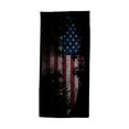 thumbnail image 2 of Independence Day American Flag Beach Towel 30 x 60 inch (75 x 150 cm) USA Patriot 100% Cotton Velour Terry, 2 of 6