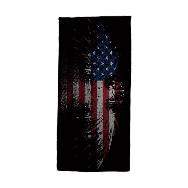 Beach Towel Microfiber Quick Dry American Flag Beach Towel Oversized Usa Beach Towels Lightweight Striped Pool Spa Towels Quick Dry 60X30 Inch Travel Beach Towels American Flag Made in Usa