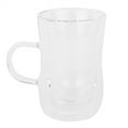 thumbnail image 1 of Taza anti escaldado clara de cristal de doble pared de la taza de leche de la cerveza del café, 1 of 8