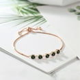 thumbnail image 3 of Gem Stone King 2.95 Ct Round Green Mystic Topaz 18K Rose Gold Plated Silver Tennis Bracelet for Women, 3 of 3