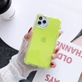 thumbnail image 1 of 3IN1 Candy Color Shockproof Bumper Phone Case For iPhone 16 13 11 12 14 15 Pro Max XR X XS Max SE 7 8 Plus Soft Back Cover Fluorescent Green For iPhone 11Pro, 1 of 6