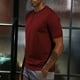 thumbnail image 3 of Playera De Manga Corta Para Hombre Camisa Henley Con Botones, 3 of 6