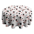 thumbnail image 4 of White Cow Dot Pattern Round Tablecloth 60"x60",Wrinkle Wipeable Table Cloth for Kitchen Dining Room Picnic Patio Party, 4 of 6