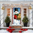 thumbnail image 5 of Large Christmas Door Cover With Elastic Fabric Border, Holiday Themed Door Curtain For Wall And Front Porch Seasonal Party And Home Decoration, 5 of 6