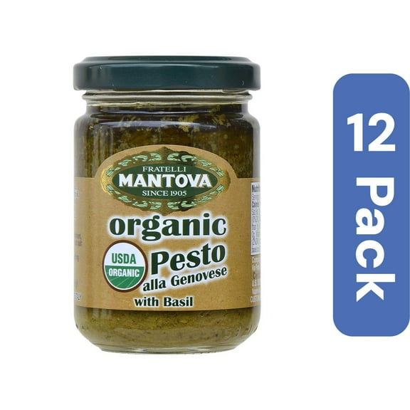Mantova Organic Genovese Pesto 4.6 oz (Pack of 12)