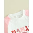 thumbnail image 4 of Bagilaanoe 2pcs Toddler Baby Girl Shorts Set Short Sleeve Letter Print T Shirt Tops + Shorts 6M 12M 18M 24M 3T Kids Casual Summer Clothes, 4 of 8