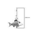thumbnail image 4 of 925 Sterling Silver Oxidized Plated Cute Fish Dangle For Women Animal Lovers Earrings Fish Jewelry, 4 of 4