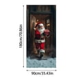 thumbnail image 3 of Decoración de escenas al aire libre, decoración del hogar, cubierta de puerta navideña de Papá Noel, fondo colgante de Papá Noel para puerta de entrada, decoración navideña navideña, pegatina de puert, 3 of 6