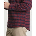 thumbnail image 4 of Real Essentials 3 Pack: Men's Long-Sleeve Flannel Button Down Plaid Casual Shirt (Available in Big & Tall), 4 of 6