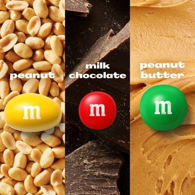 M&M's Milk Chocolate, Peanut & Peanut Butter Candy Fun Size Variety Pack, Party Size - 19.41 Oz Bulk Bag