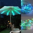 thumbnail image 1 of Graflsoa USB Remote-Controlled LED Umbrella Light with 104 Multicolor Beads, Solar/Battery Powered, 1.2M String, 8 Modes, Waterproof for Outdoor Festive Decor, 1 of 7