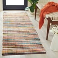 thumbnail image 3 of SAFAVIEH Rag Petar Striped Cotton Runner Rug, Ivory/Multi, 2'3" x 11', 3 of 12