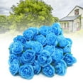 thumbnail image 4 of 50PCS Simulation Rose Head Decorative Reusable Silk Fake Rose Flower for Wedding Party Blue, 4 of 10