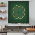 thumbnail image 4 of Saint Patrick's Day Semi Sheer Curtains Drapes for Living Room,Bedroom,French Doors Window 84 Inches Long,Green Lucky Grass Vintage Abstract Art Rod Pocket Chiffon Curtain Voile Drapery Panel, 4 of 8