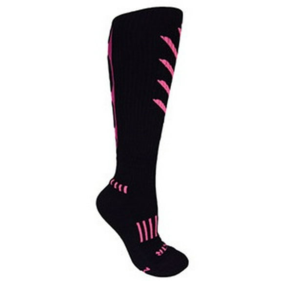 MOXY Socks Knee-High Black with Pink/Purple Ultimate VEKTR Premium Cushioned ...