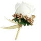 thumbnail image 5 of novia, dama de honor, seda, rosa, broche de flores, decoración de boda, rosa, rojo Blanco y dorado, 5 of 9